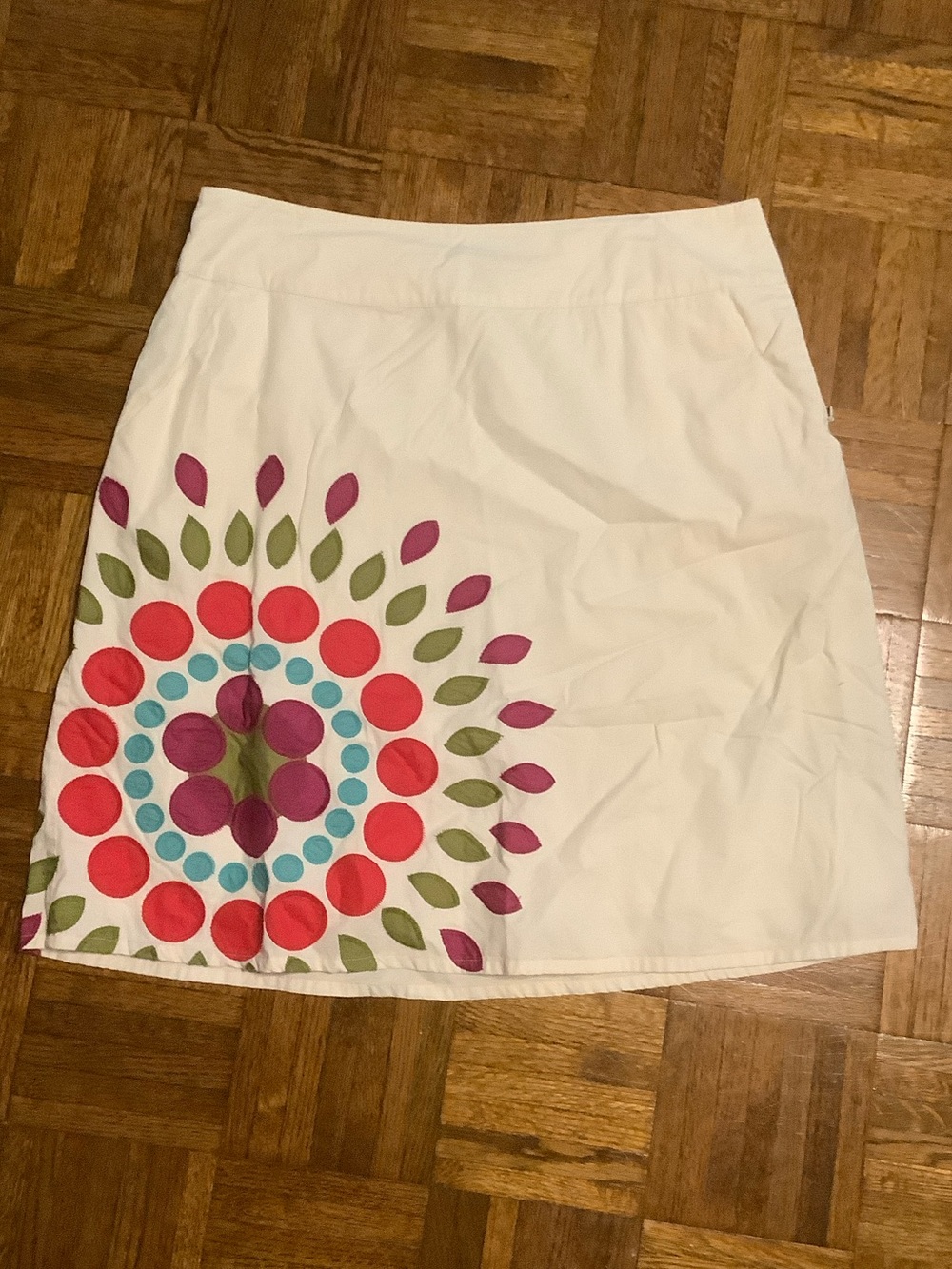 Boden appliqué a-line skirt for women